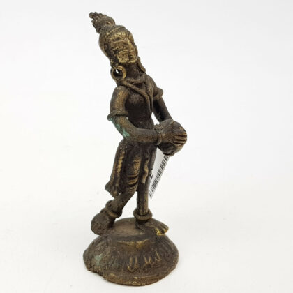 ASIAN BRASS FIGURINE / STATUE #47914