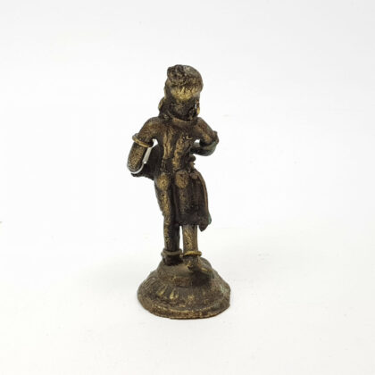 ASIAN BRASS FIGURINE / STATUE #47914