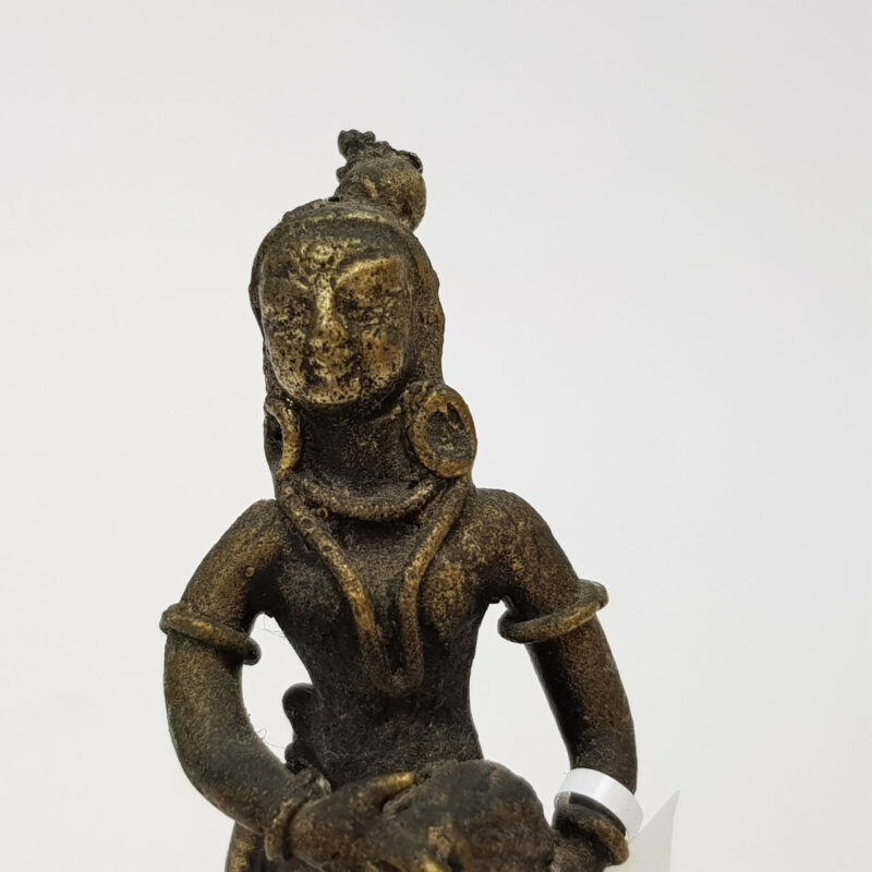 ASIAN BRASS FIGURINE / STATUE #47914