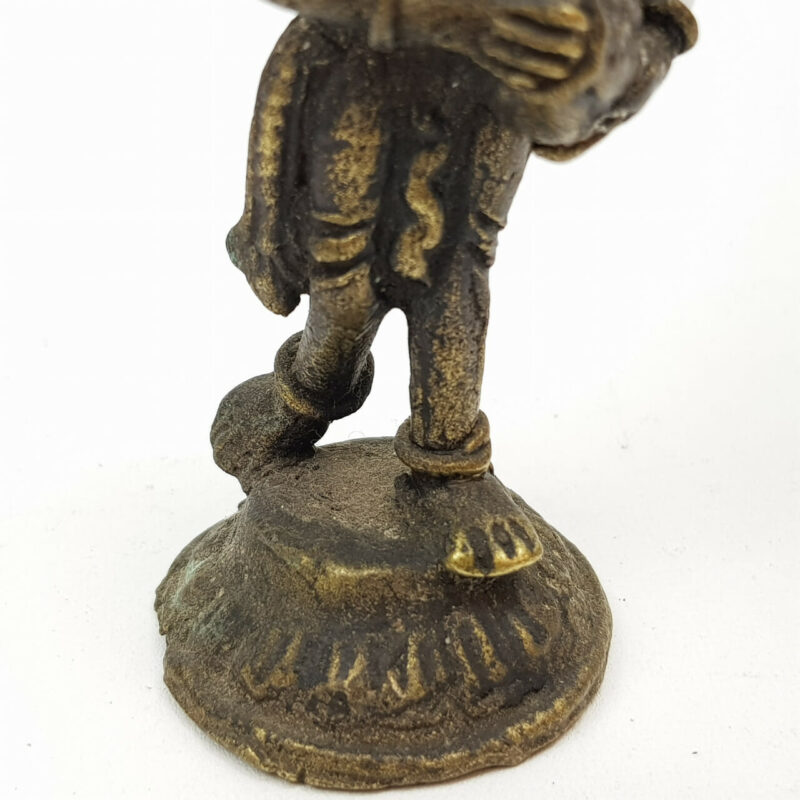 ASIAN BRASS FIGURINE / STATUE #47914