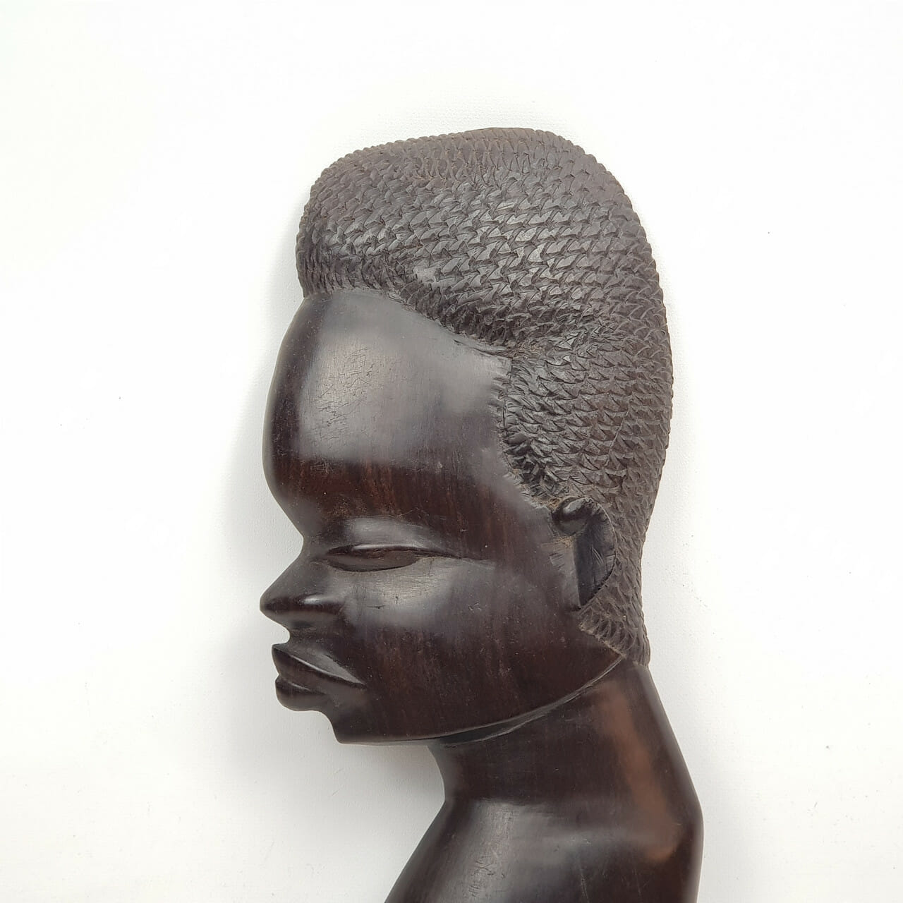 WOODEN CARVED FACE HEAD CARVING AFRICAN FIGURE #44338