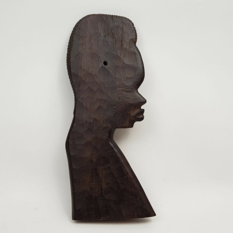 WOODEN CARVED FACE HEAD CARVING AFRICAN FIGURE #44338