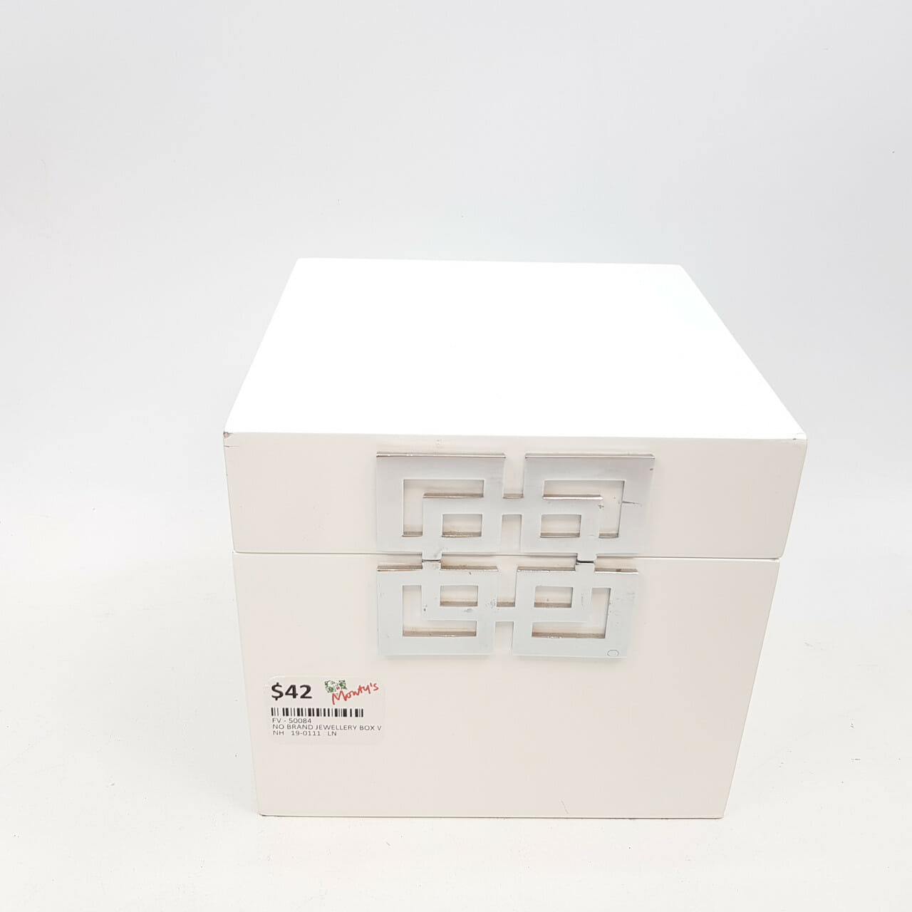 JEWELLERY BOX WITH MIRROR - WHITE #50084