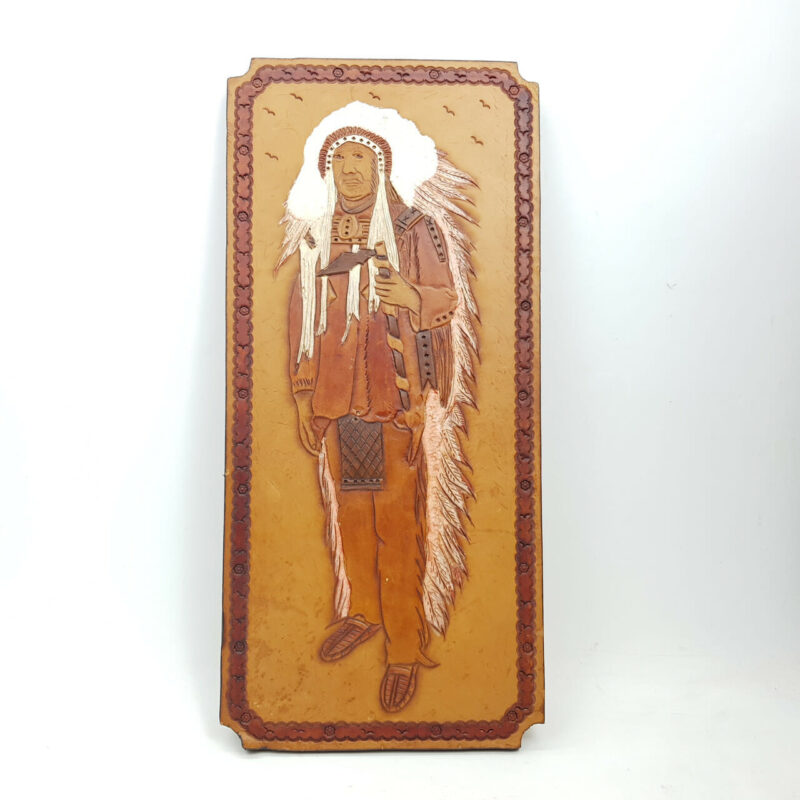 CARVED LEATHER NATIVE INDIAN COLLECTABLE #37149