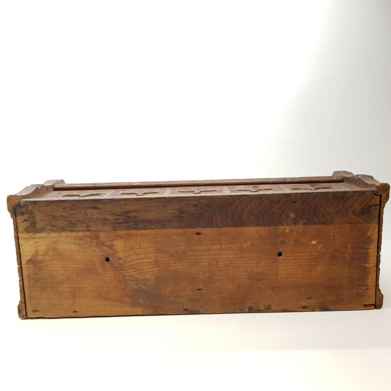 ANTIQUE OAK CHURCH DONATION BOX #51876