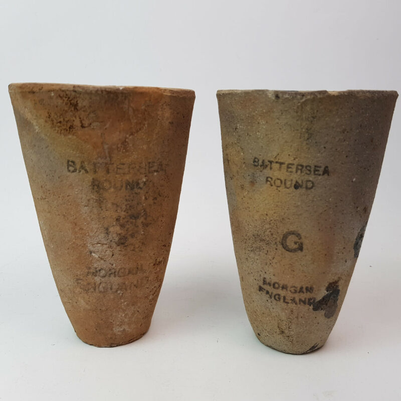 PAIR OF MORGAN CLAY POTS BATTERSEA ROUND - CASTING C/1880 #38967