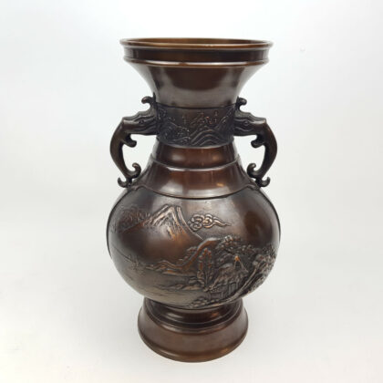 JAPANESE BRONZE VASE - SHOWA PERIOD #46149