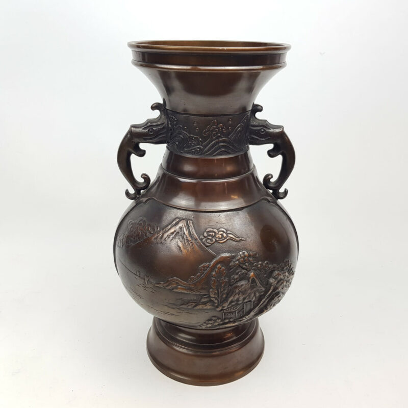 JAPANESE BRONZE VASE - SHOWA PERIOD #46149