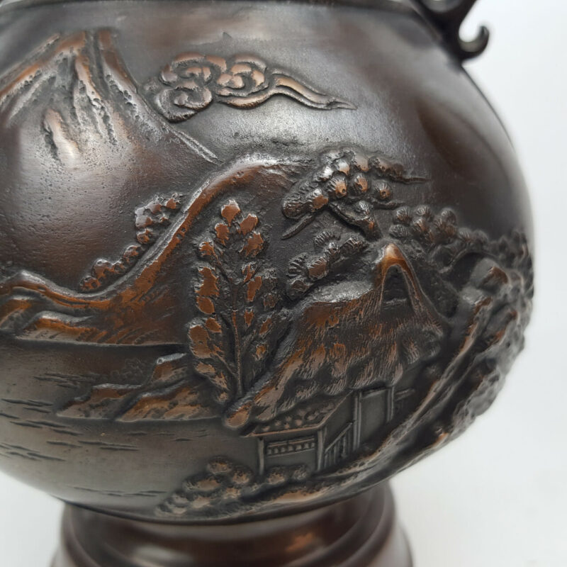 JAPANESE BRONZE VASE - SHOWA PERIOD #46149