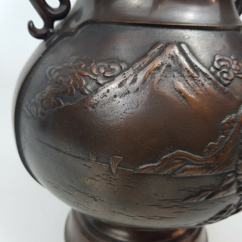 JAPANESE BRONZE VASE - SHOWA PERIOD #46149