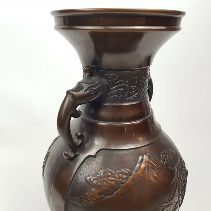 JAPANESE BRONZE VASE - SHOWA PERIOD #46149