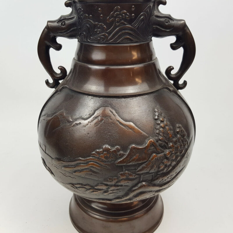 JAPANESE BRONZE VASE - SHOWA PERIOD #46149