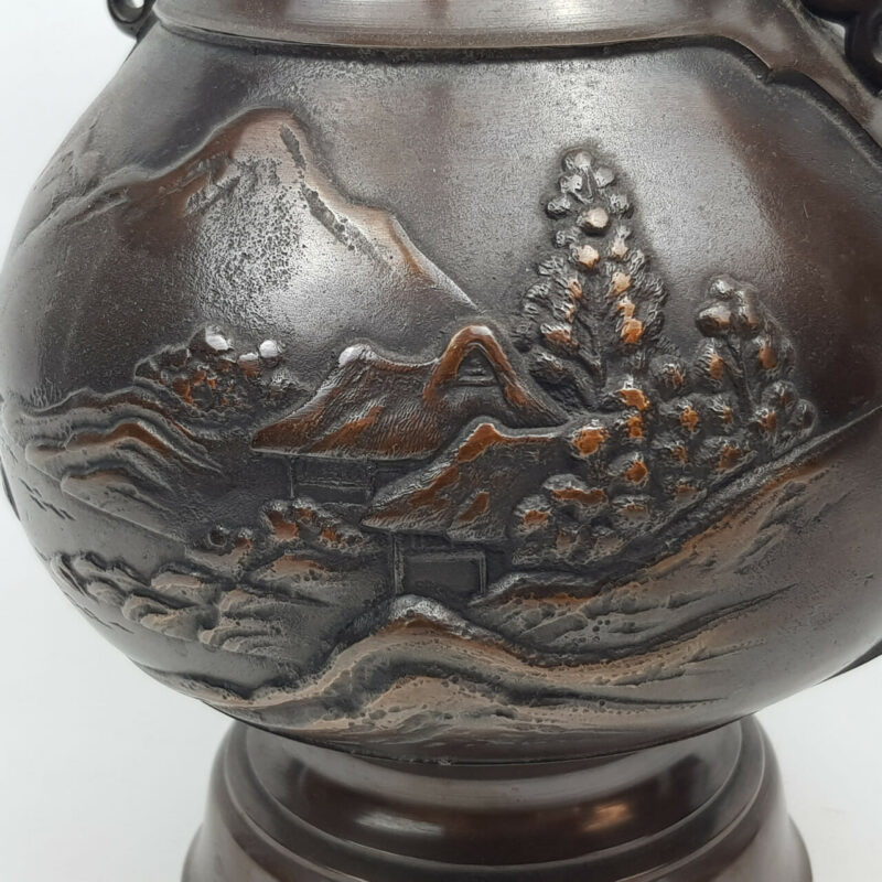 JAPANESE BRONZE VASE - SHOWA PERIOD #46149