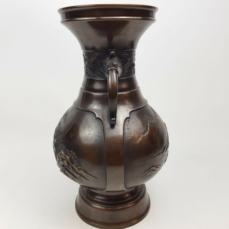 JAPANESE BRONZE VASE - SHOWA PERIOD #46149