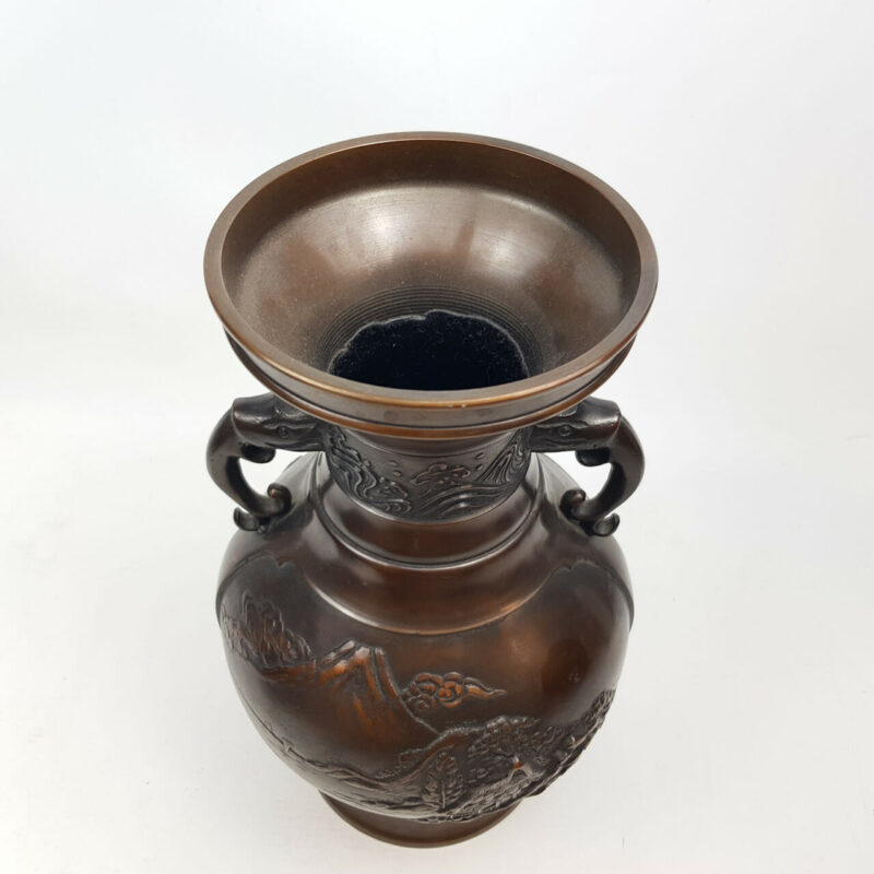 JAPANESE BRONZE VASE - SHOWA PERIOD #46149