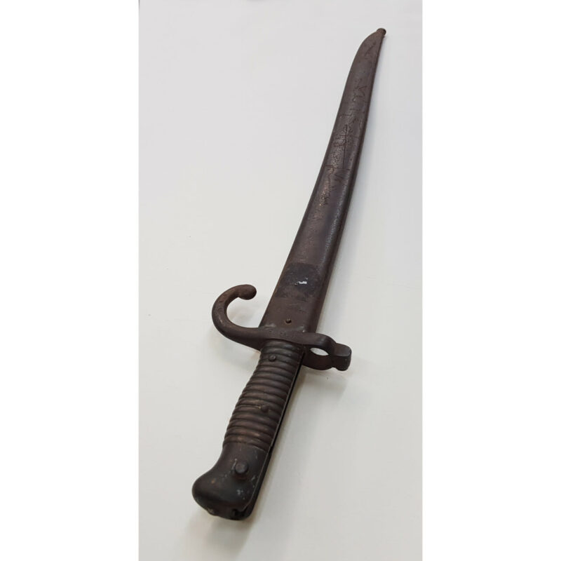 FRENCH CHASSEPOT SWORD IN METAL SHEATH CIRCA 1872 #36235