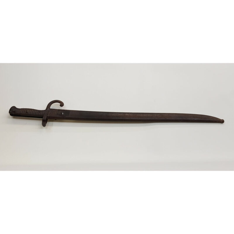 FRENCH CHASSEPOT SWORD IN METAL SHEATH CIRCA 1872 #36235