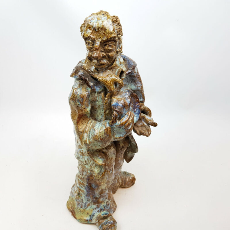 CLOWN POTTERY FIGURINE / STATUE #48475