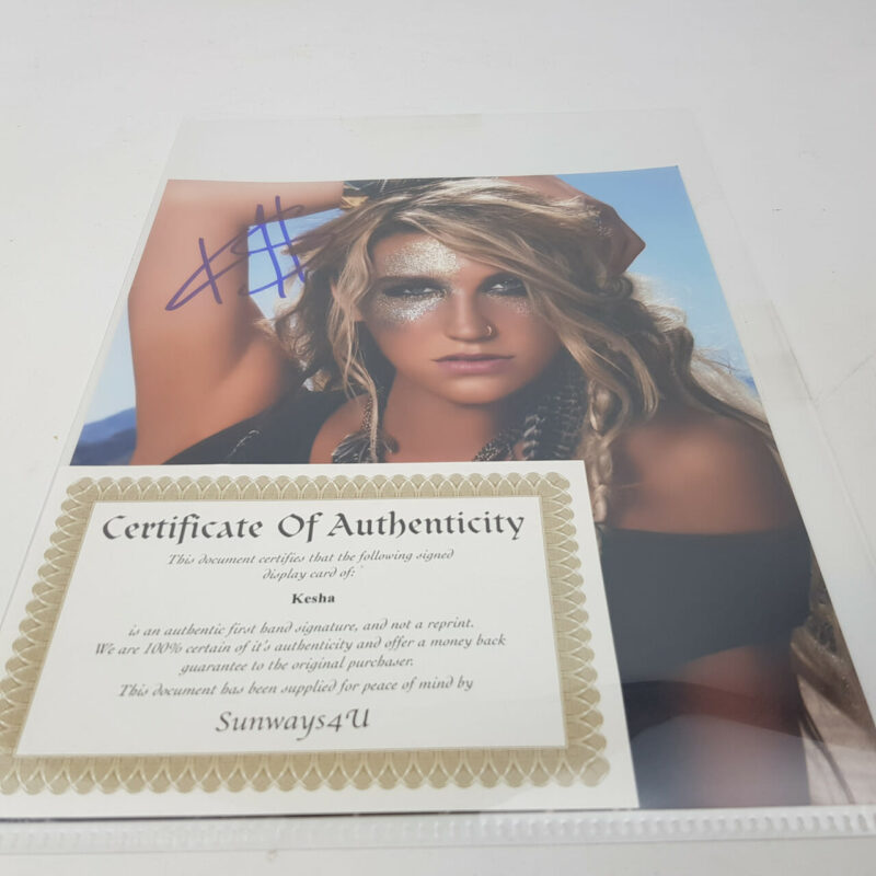 KESHA HAND SIGNED PHOTOGRAPH WITH COA #44930