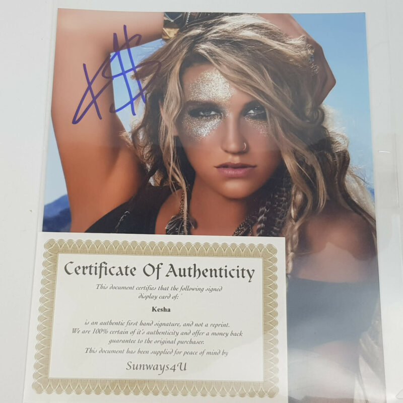 KESHA HAND SIGNED PHOTOGRAPH WITH COA #44930