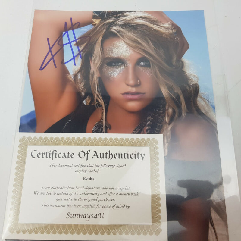 KESHA HAND SIGNED PHOTOGRAPH WITH COA #44930