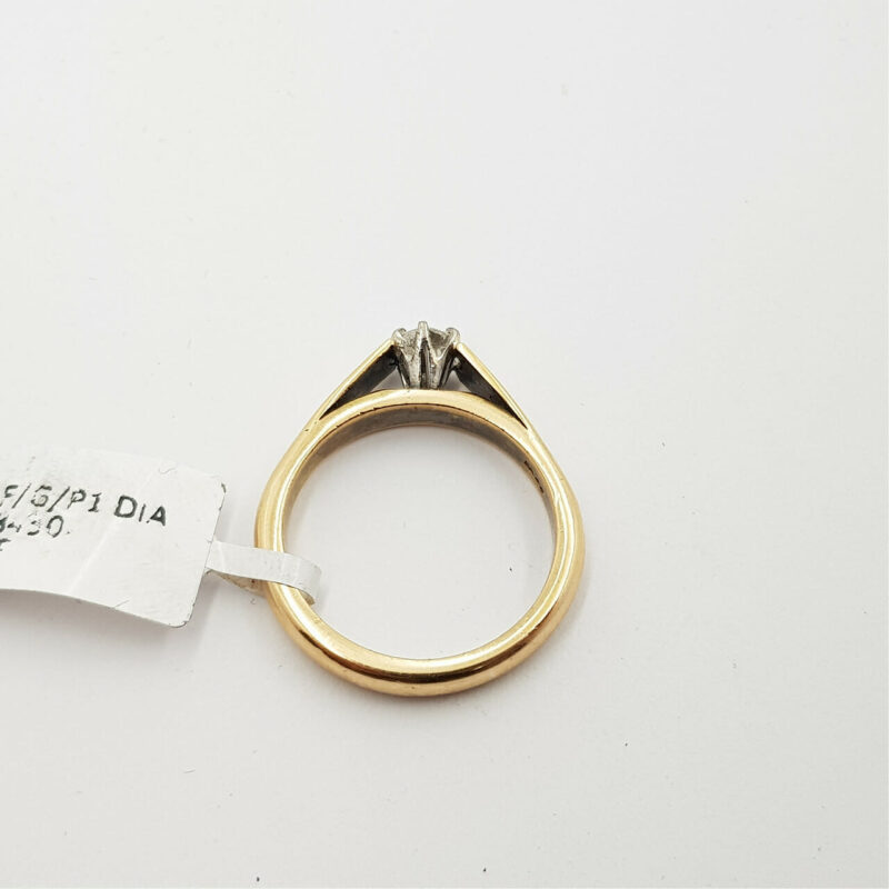 18CT 5.1GR YELLOW GOLD 0.18CT DIAMOND RING VAL $3450 SIZE N #5317