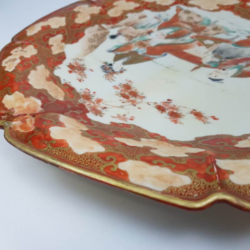 Antique Hand Painted Chinese Prayer Plate C/1800 #52339
