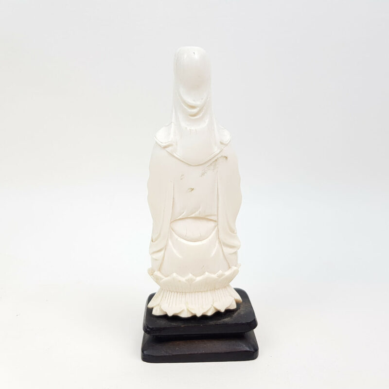 GODDESS OF MERCY CARVED BONE FIGURINE / STATUE #43888