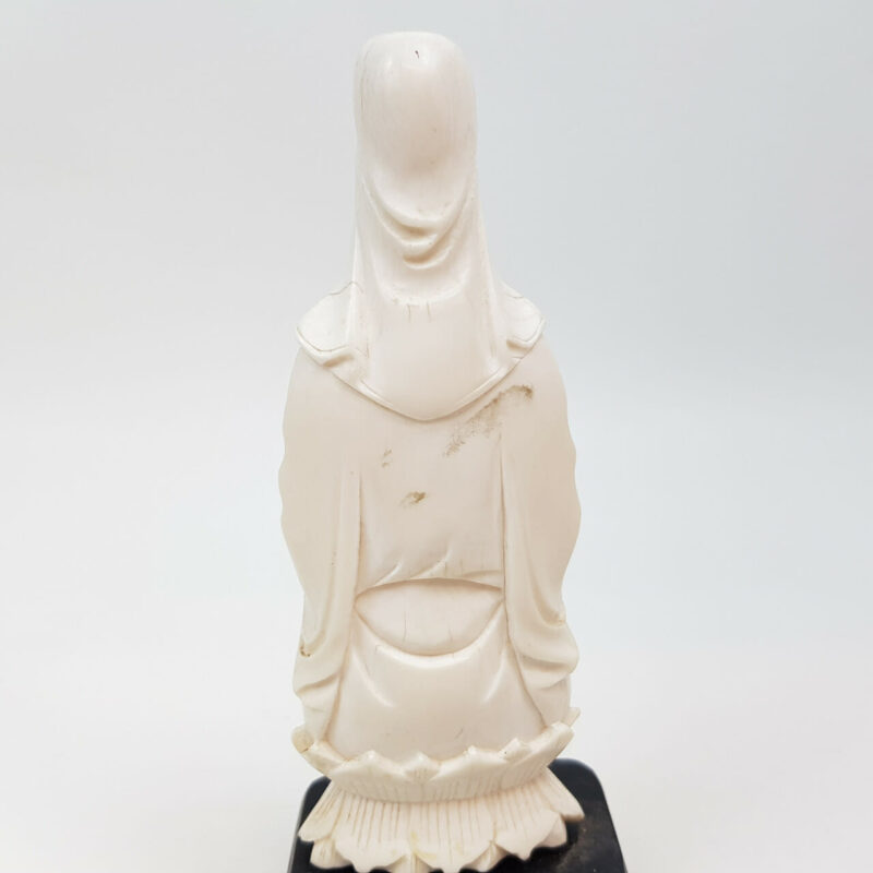 GODDESS OF MERCY CARVED BONE FIGURINE / STATUE #43888