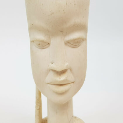 CARVED BONE LADY STATUE / FIGURINE #48244