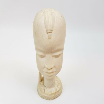 CARVED BONE LADY STATUE / FIGURINE #48244