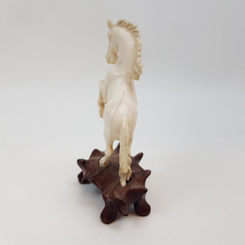 Carved Bone Horse Statue / Figurine (a/f) #29995