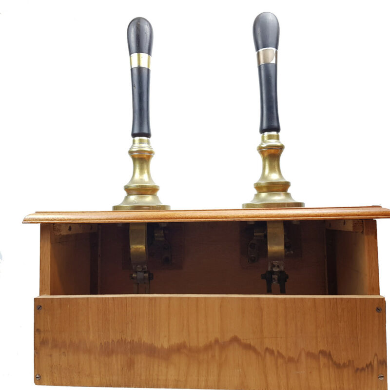 DOUBLE WOODEN BEER PULL TAP / DISPENSER #46120