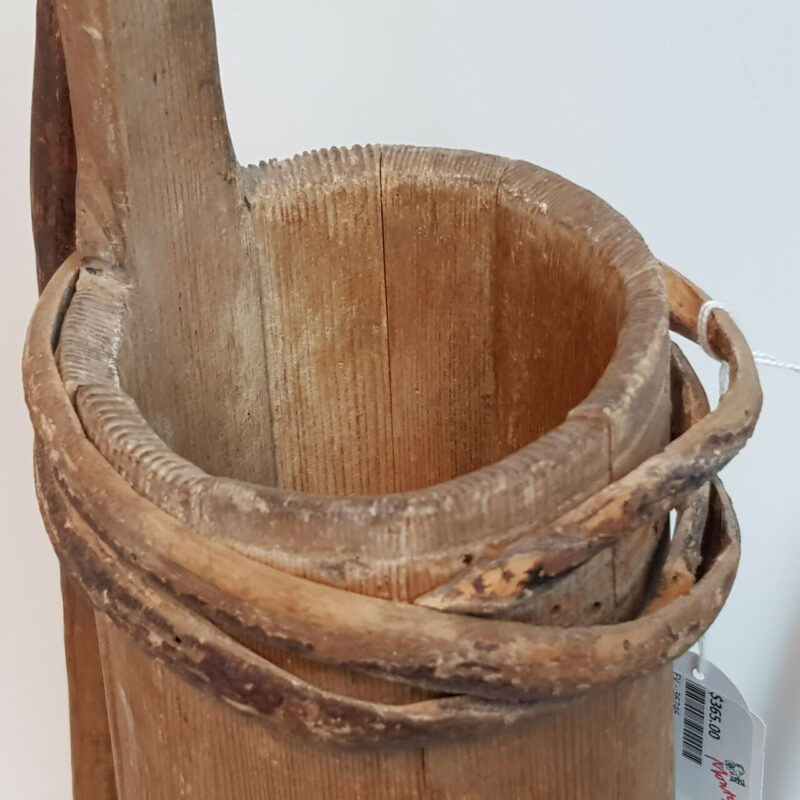 WOODEN BUTTER CHURN WITH STICKS #36746