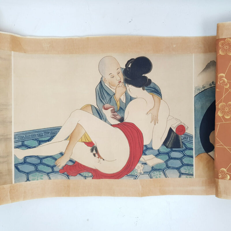 JAPANESE HAND PAINTED EROTIC SCROLL #46535