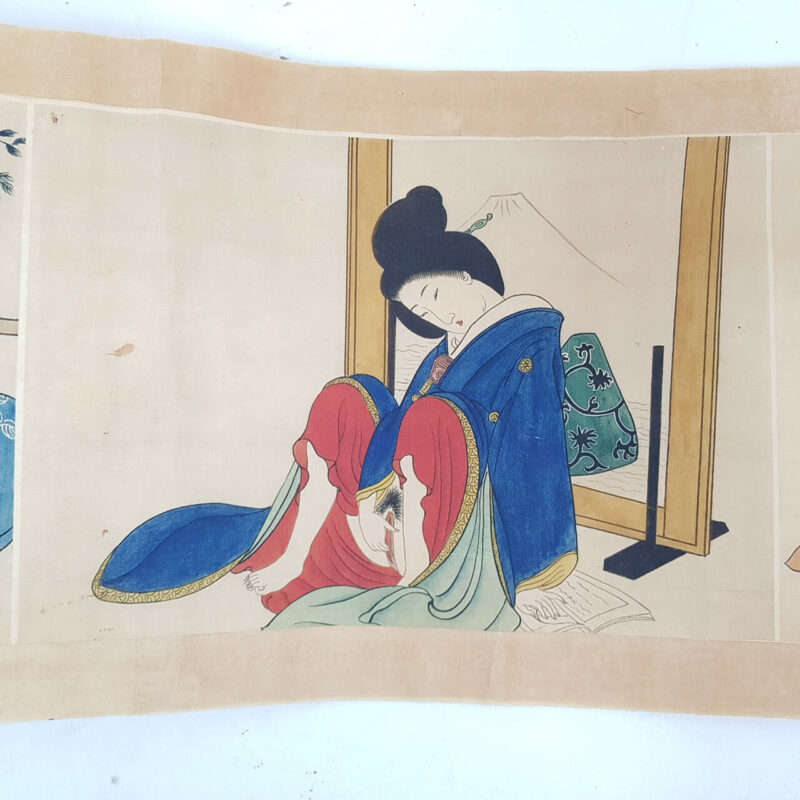 JAPANESE HAND PAINTED EROTIC SCROLL #46535