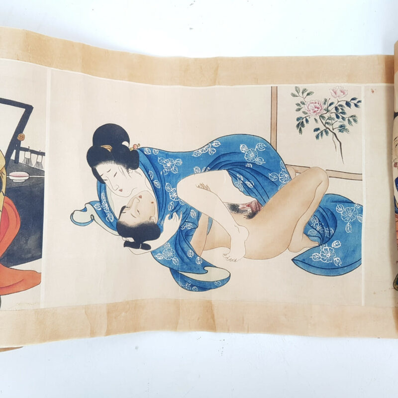 JAPANESE HAND PAINTED EROTIC SCROLL #46535