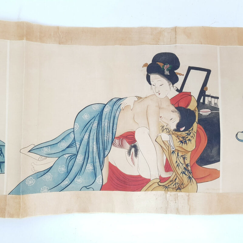 JAPANESE HAND PAINTED EROTIC SCROLL #46535