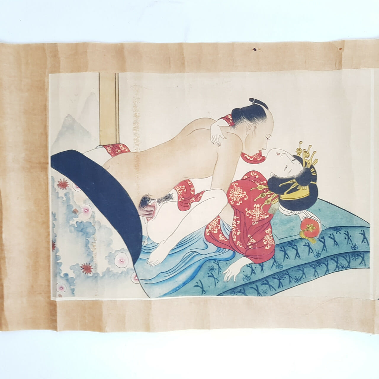 JAPANESE HAND PAINTED EROTIC SCROLL #46535