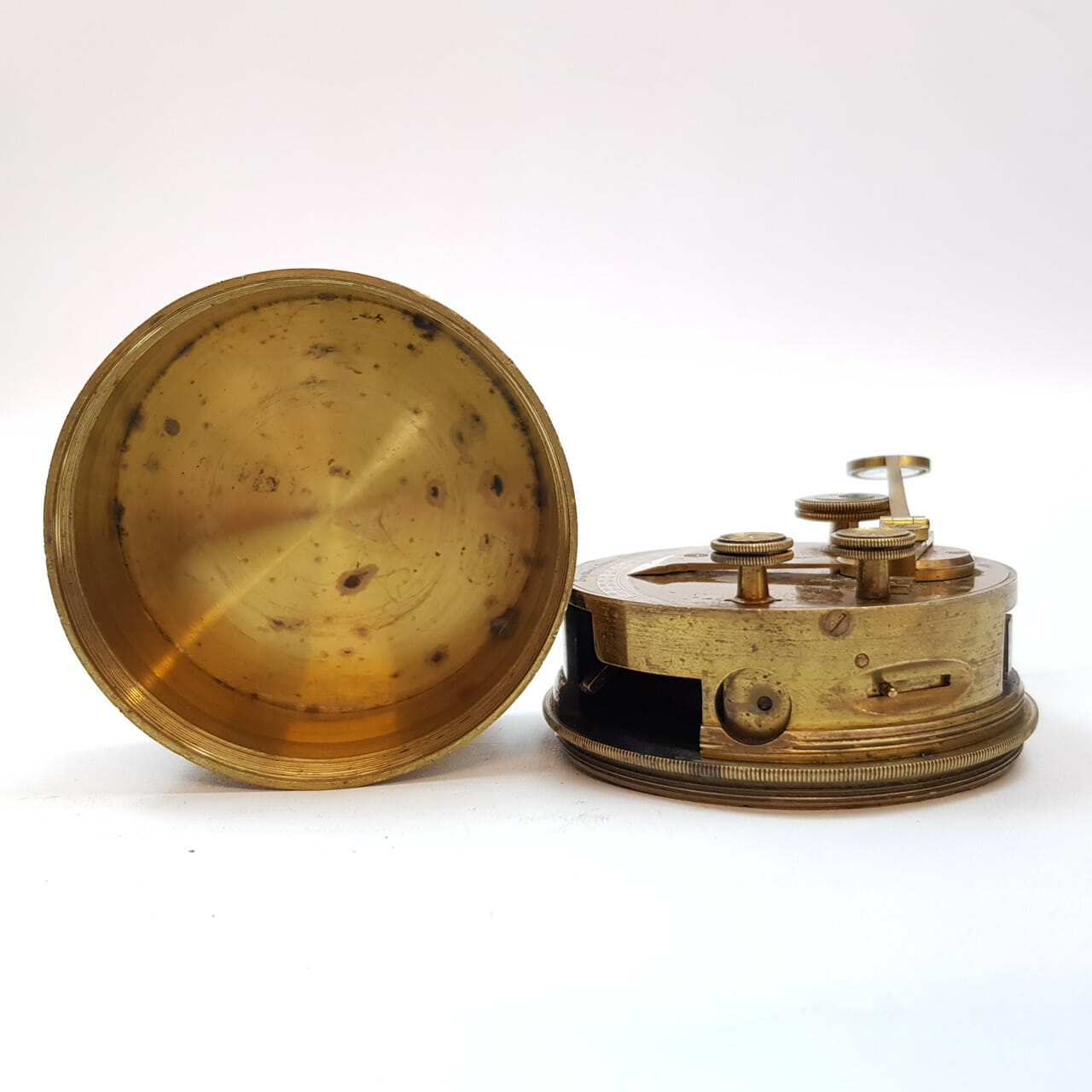 Antique Brass Nautical sextant, Sand timer, telephone, pocket watch - Other  Hobbies - 1671597786