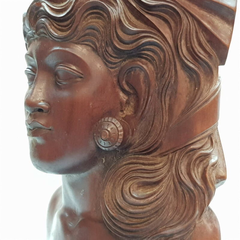 VINTAGE WOODEN WOMEN CARVING - BALI #53215