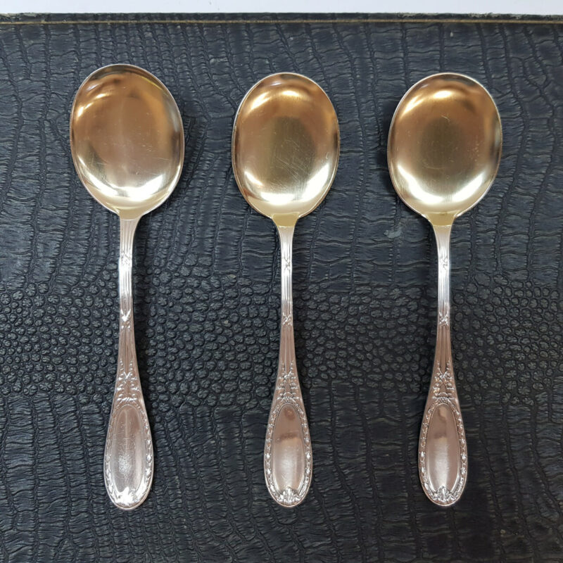 BRAHMFELD & GUTRUF 13 PIECE SOLID SILVER SPOON SET - GERMANY #53346