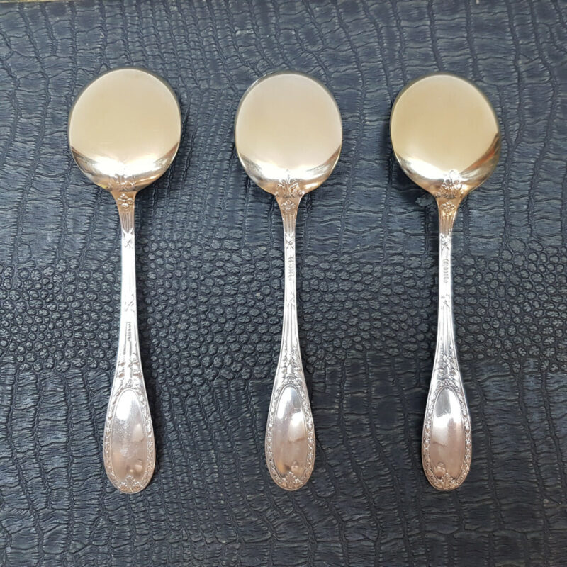 BRAHMFELD & GUTRUF 13 PIECE SOLID SILVER SPOON SET - GERMANY #53346