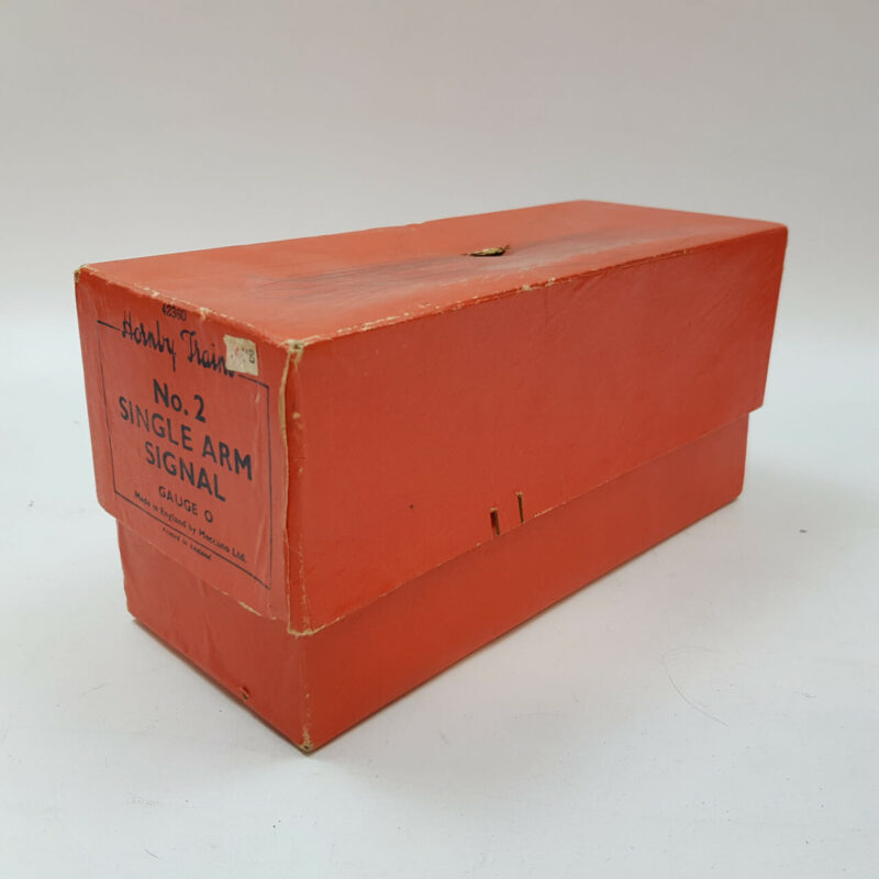 VINTAGE HORNBY TRAIN O GAUGE 42360 NO.2 SINGLE ARM SIGNAL - IN BOX C/1950'S #53509