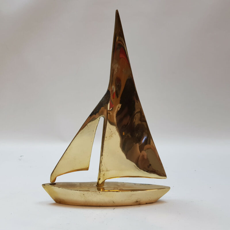 BRASS SAILING BOAT PAPER WEIGHT - SMALL #53501-8