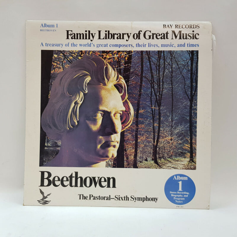 FAMILY LIBRARY OF GREAT M RECORDS 4X RECORDS (BEETHOVEN TCHAIKOVSKY MOZART BRAHMS)  #53679