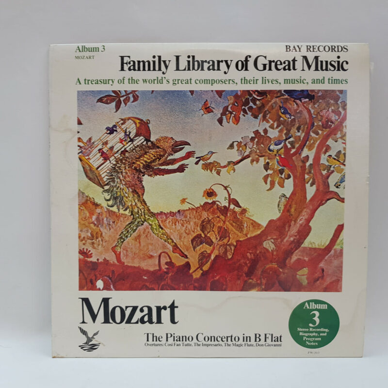 FAMILY LIBRARY OF GREAT M RECORDS 4X RECORDS (BEETHOVEN TCHAIKOVSKY MOZART BRAHMS)  #53679