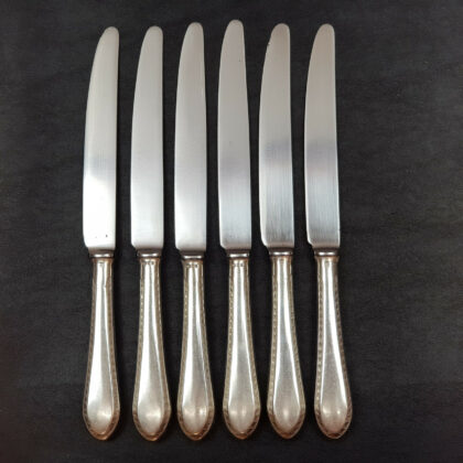 WILLIAM COMYNS & SONS LTD KNIFE SET VINTAGE STERLING SILVER SET OF 6 (LONDON 1965)#53353