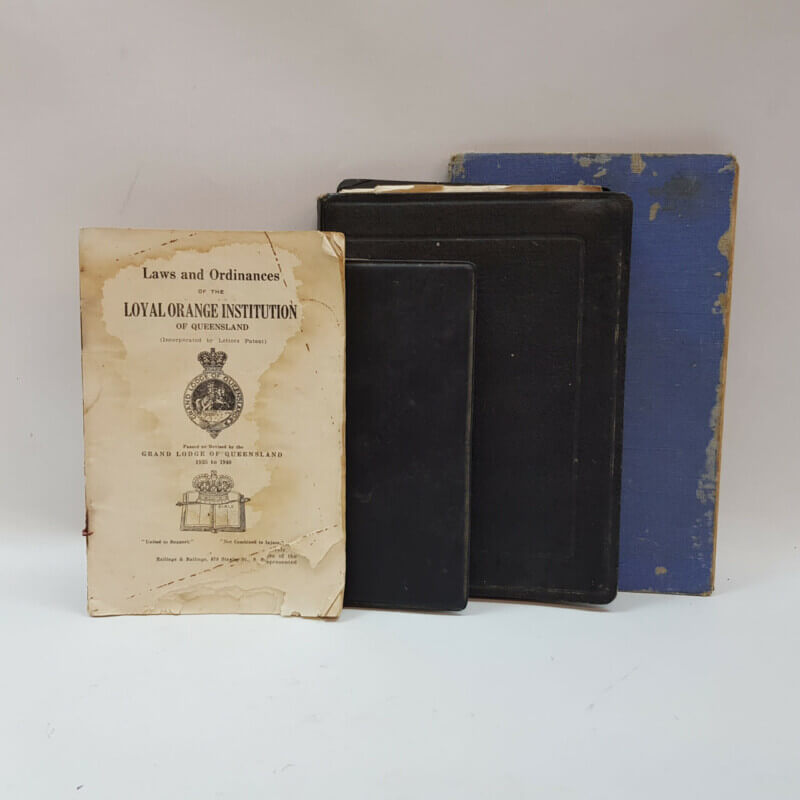 Loyal Orange Lodge Bundaberg - Assorted Badges, Books & Wax Seal #42047