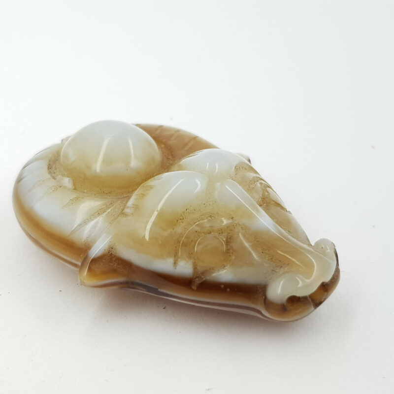 CHINESE AGATE OX AMULET PENDANT #46645